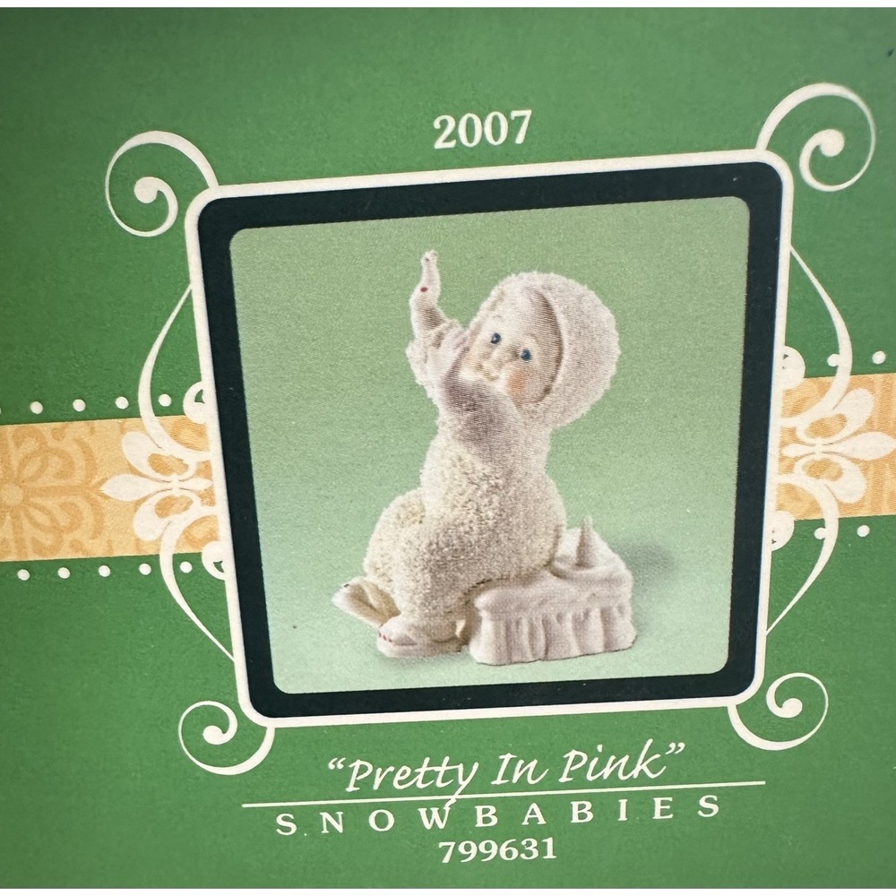 Dept 56 Snowbabies Pretty In Pink Figurine 2007 799631